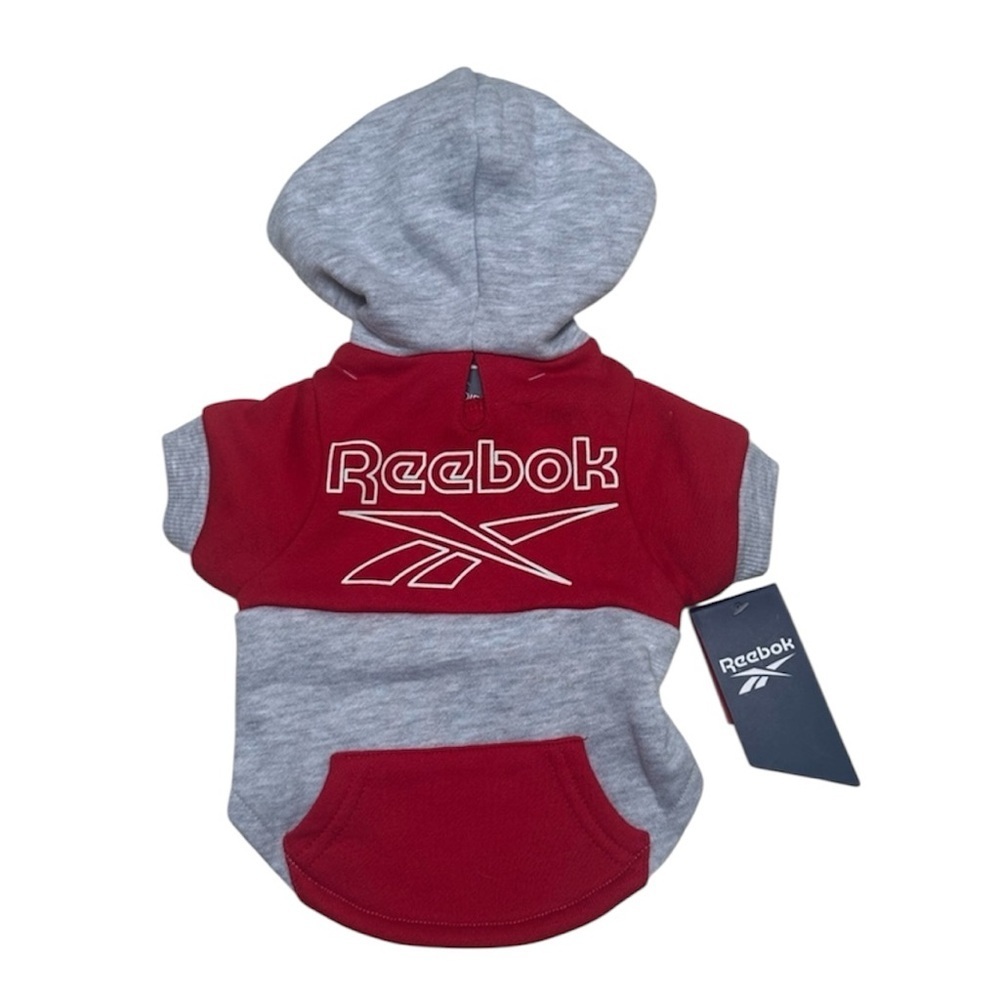 ❤️ 🆕 REEBOK Dog Red and Gray Hoodie XS